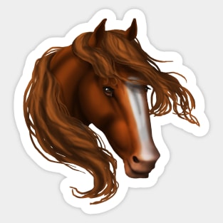 Horse Head - Sorrel Blaze Sticker